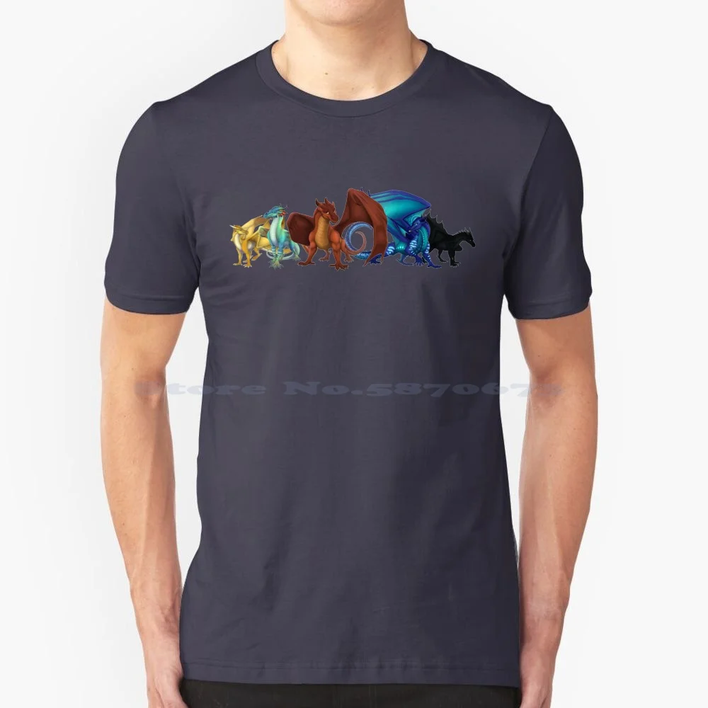 Wings Of Fire-Dragonets Of Destiny T Shirt 100% Cotton Tee Sunny Nightwing Sandwing Starflight Glory Rainwing Tsunami Seawing