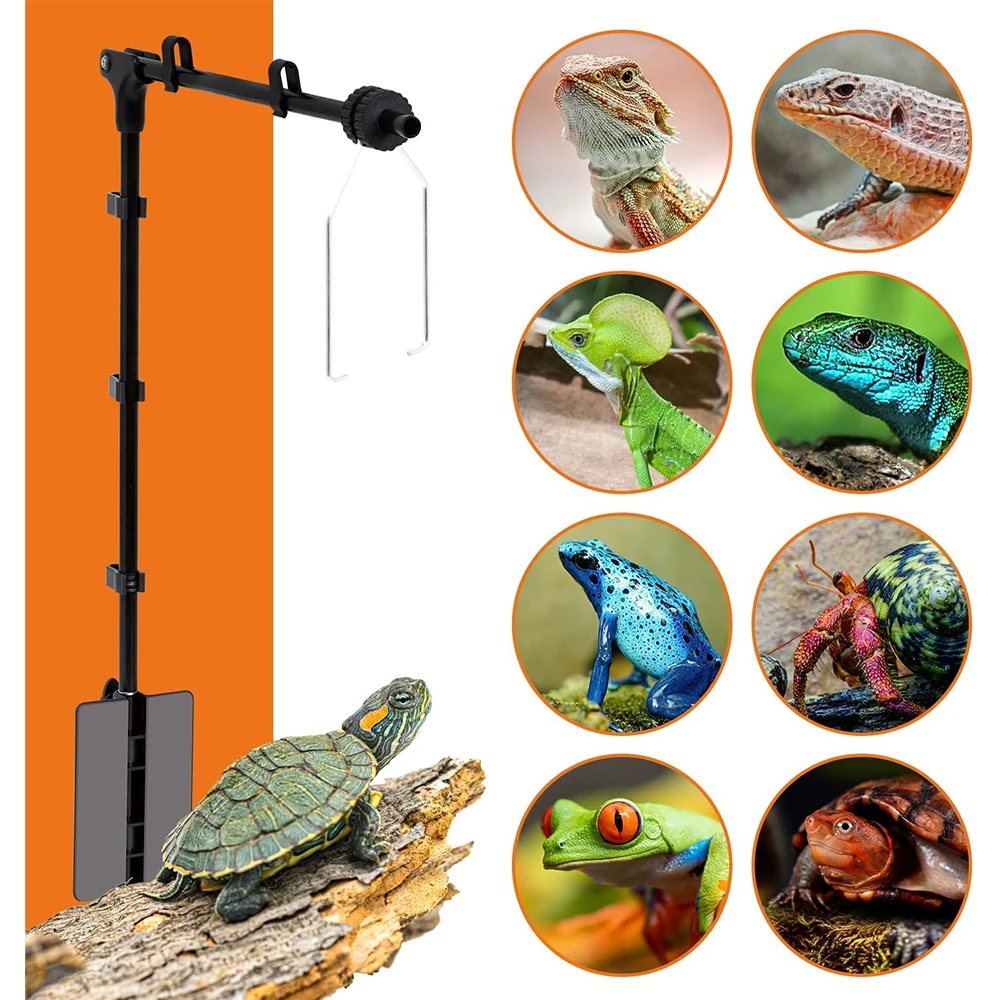 

Reptile Lampshade Adjustable Extendable Metal Floor Lamp Holder Portable Lamp Holder for Lizards Turtles Centipede Spider