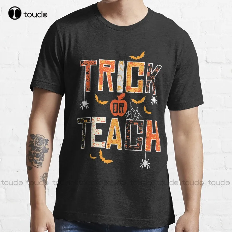 

Trick Or Teach Cute Halloween Teacher T-Shirt Running Shirt Custom Aldult Teen Unisex Digital Printing Tee Shirt Custom Gift