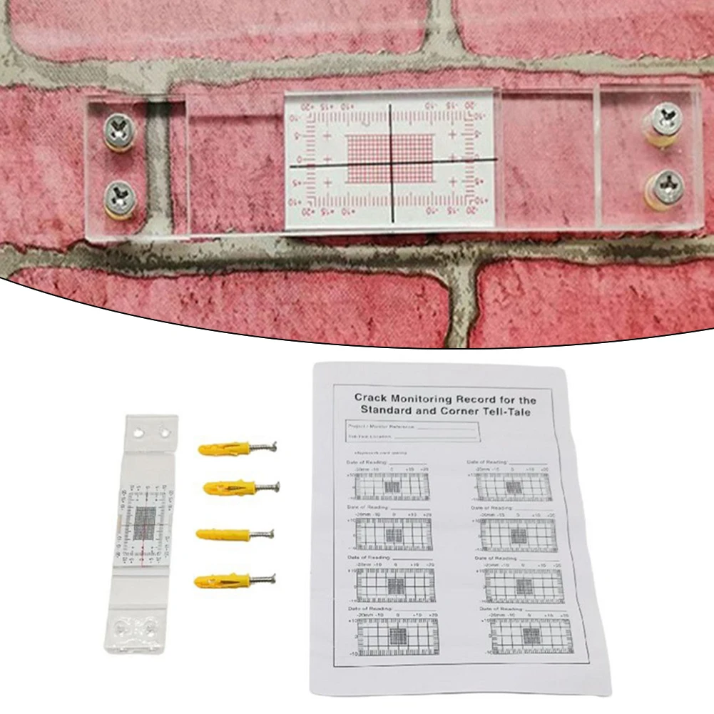 

Accurate Detection Construction Sites Acrylic Crack Gauge Crack Detection Device Easy Installation Horizontal Crack Motion