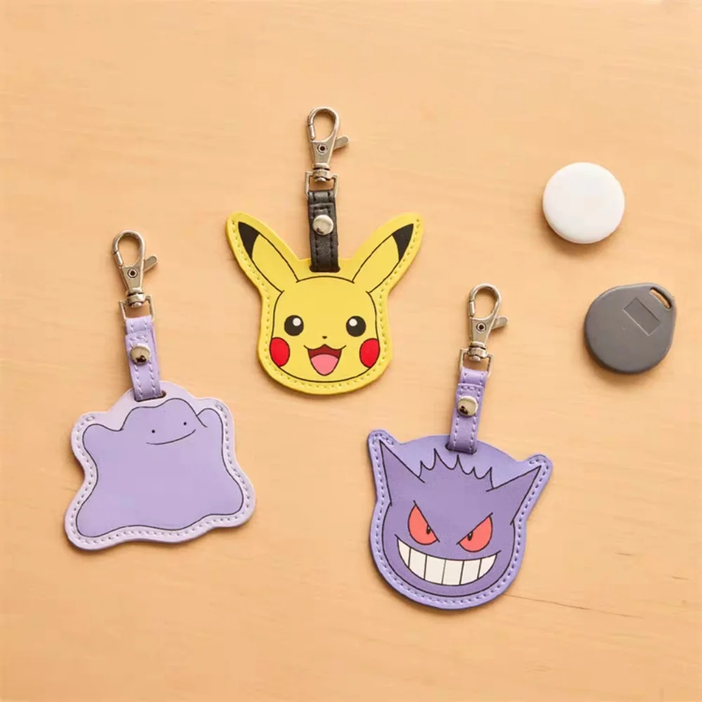 

Pikachu And Gengar Elevator Card Protector Case Cute Anime Pocket Monster Pu Leather Access Card Keychain Accessories Girl Gift