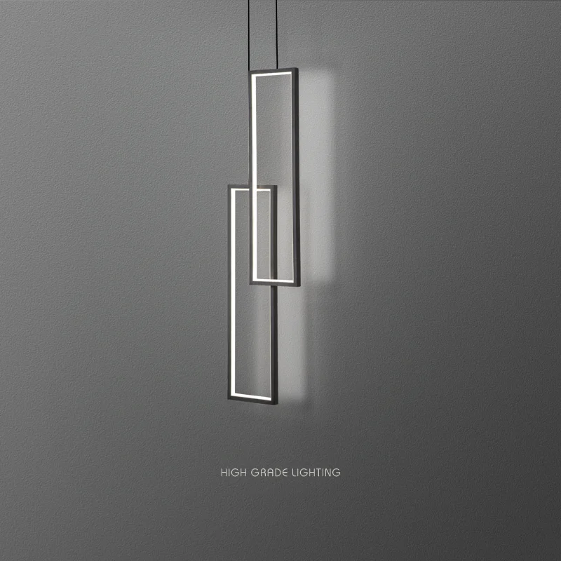 

Bedroom bedside chandelier, modern, simple and creative living room, Nordic light luxury, minimalist long line small chandelier
