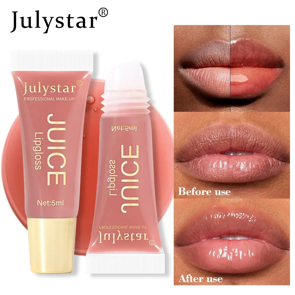 Moisturizing Lip Balm Fruit Lip Oil Gloss Care of the Lips Transparent Fullness LipGloss Soft Tube Makeup Applicator Beauty Care