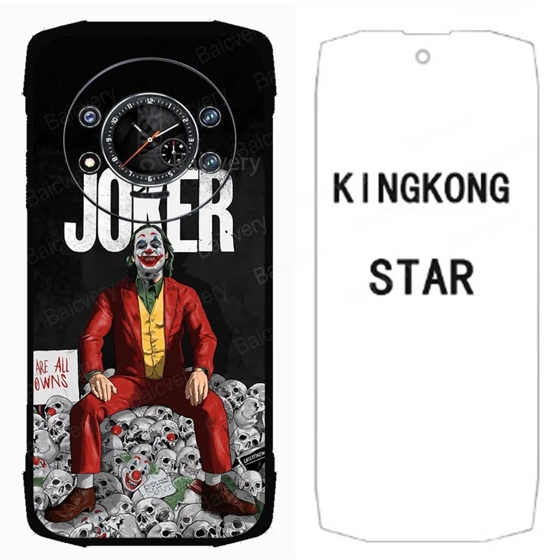 for Cubot KingKong Star Patterned Cases for Cubot King Kong Star Protective TPU Soft Phone Case Cover with Tempered Glass Film