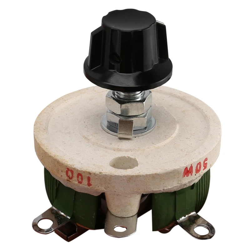50W 10 Ohm Ceramic Potentiometer Variable Taper Pot Resistor Rheostat