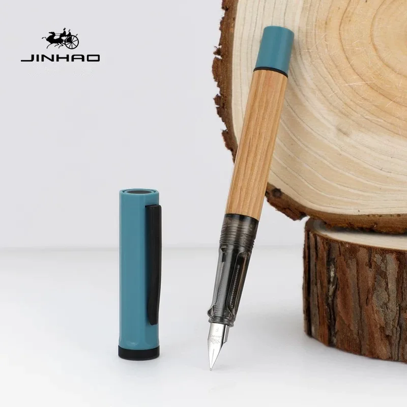 JINHAO 58 Wood Fountain Pen Luxury F EF Nib Writing Ink Pen Elegant Calligraphy ink Pens Office School Supplies Stationery image 3
