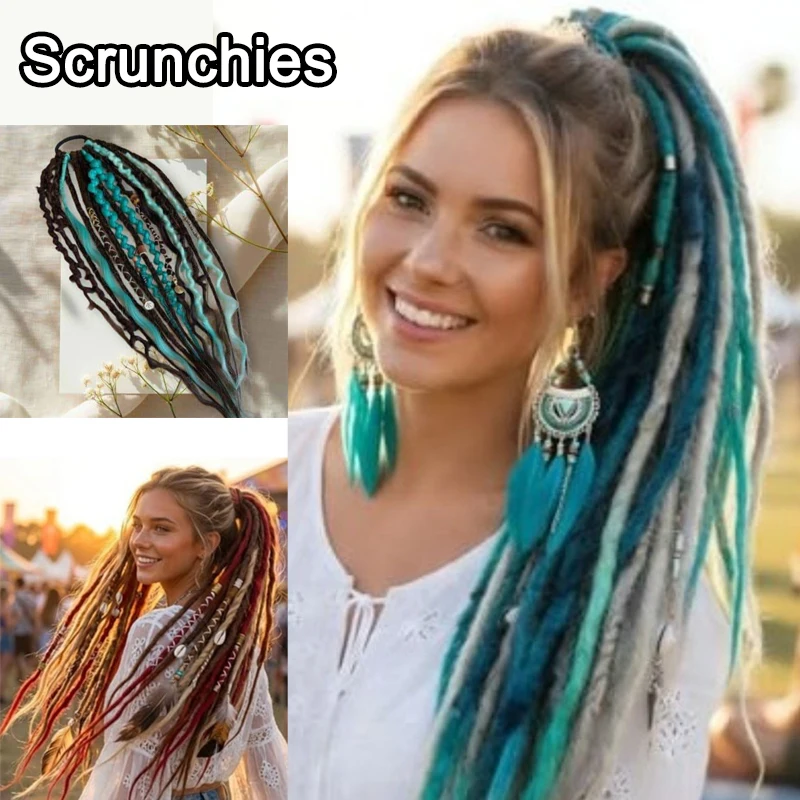 

Зеленые эластичные резинки для волос для женщин и мужчин, унисекс, для дредов, для хвоста, модные украшения, подарки