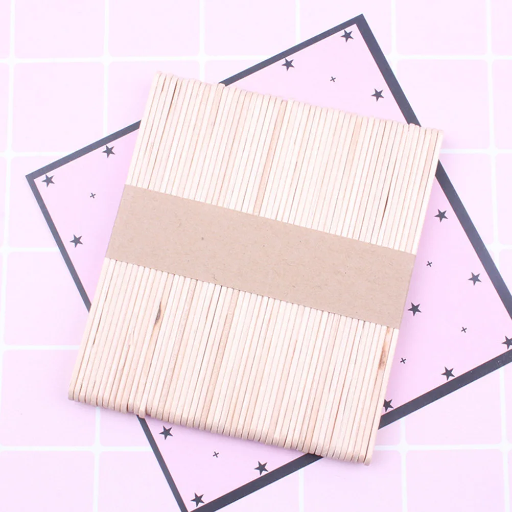 

50pcs Natural Wood Craft Sticks Stir Diy Ice Cream Making Kids Classroom Camp Activities Art Supplies Wooden Popsicle Sticks