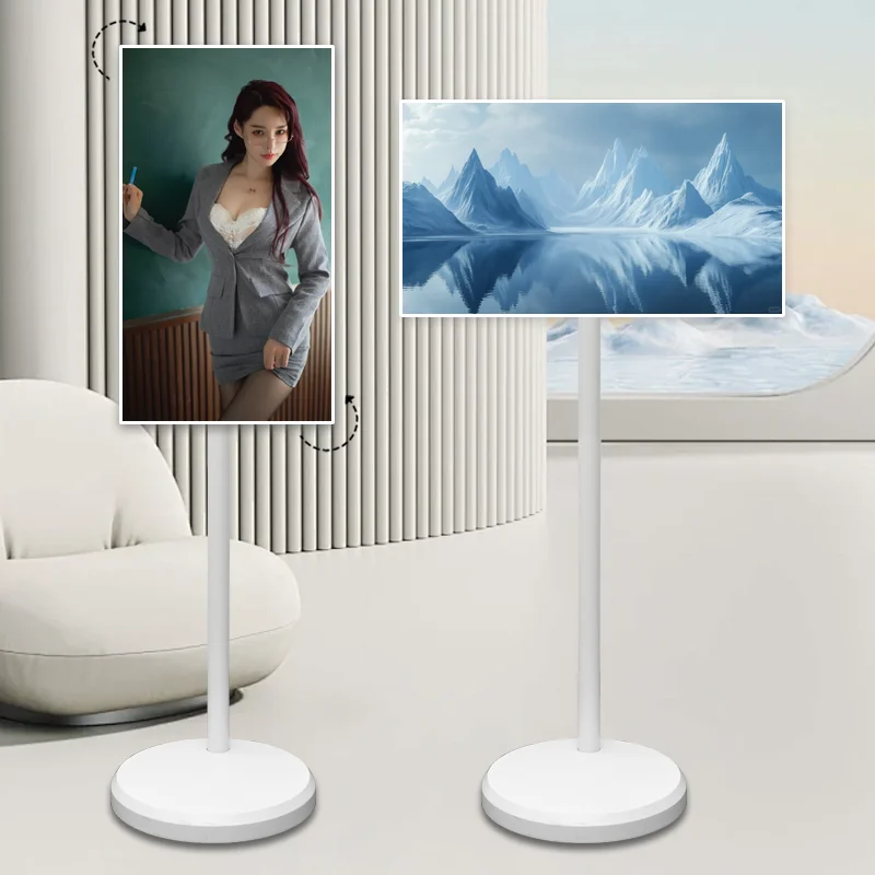 8K TV Touch Screen Small Mobile Android Smart TV Original Mini Portable Floor Stand Advertising Screen LED Displays for Shop
