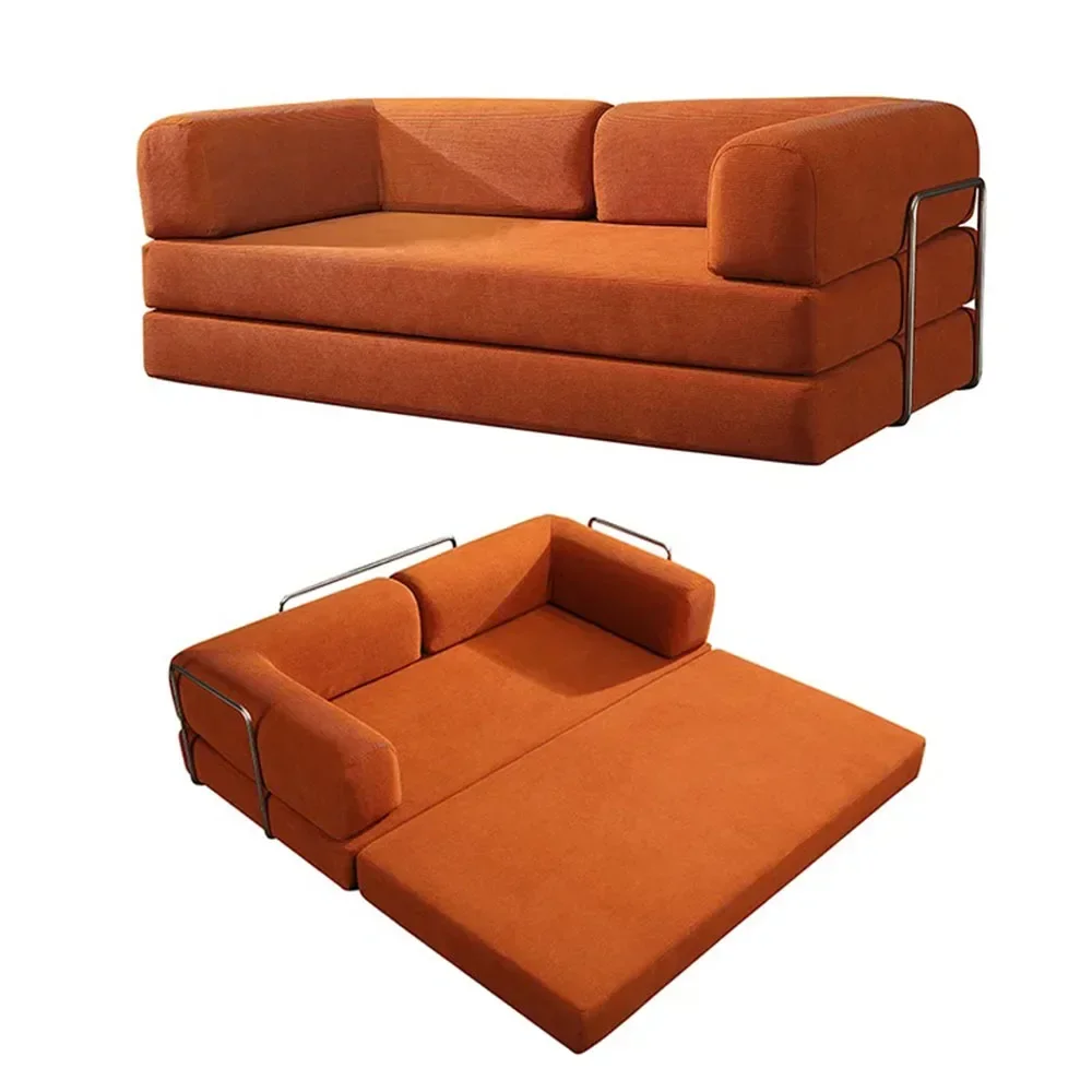 Modern Euro Style Air Compression Fabric Flannel Deformable Modular Couch for Living Room Sectional Composable Teddy Sofa Bed