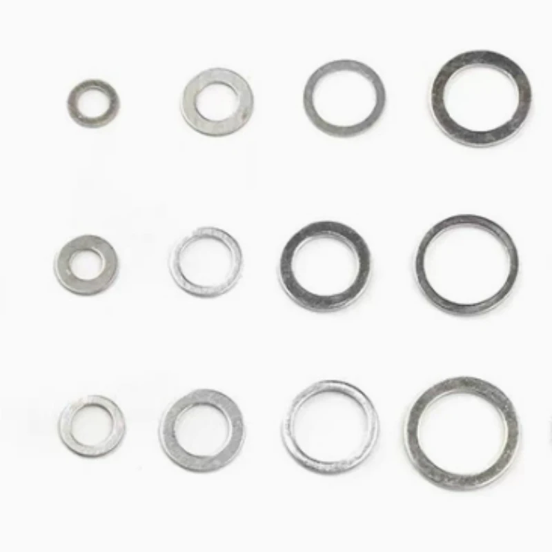 Thickness 0.5 1 1.5 2 3 Mm Leak-Proof Aluminum Flat Gaskets, M9 M10 M11 M12 M13 M14 Assortment Sealing 10-100pcs
