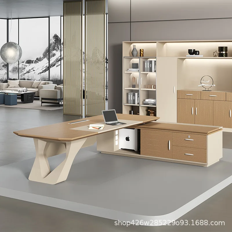 Boss table simple modern manager supervisor table and chair combination light luxury