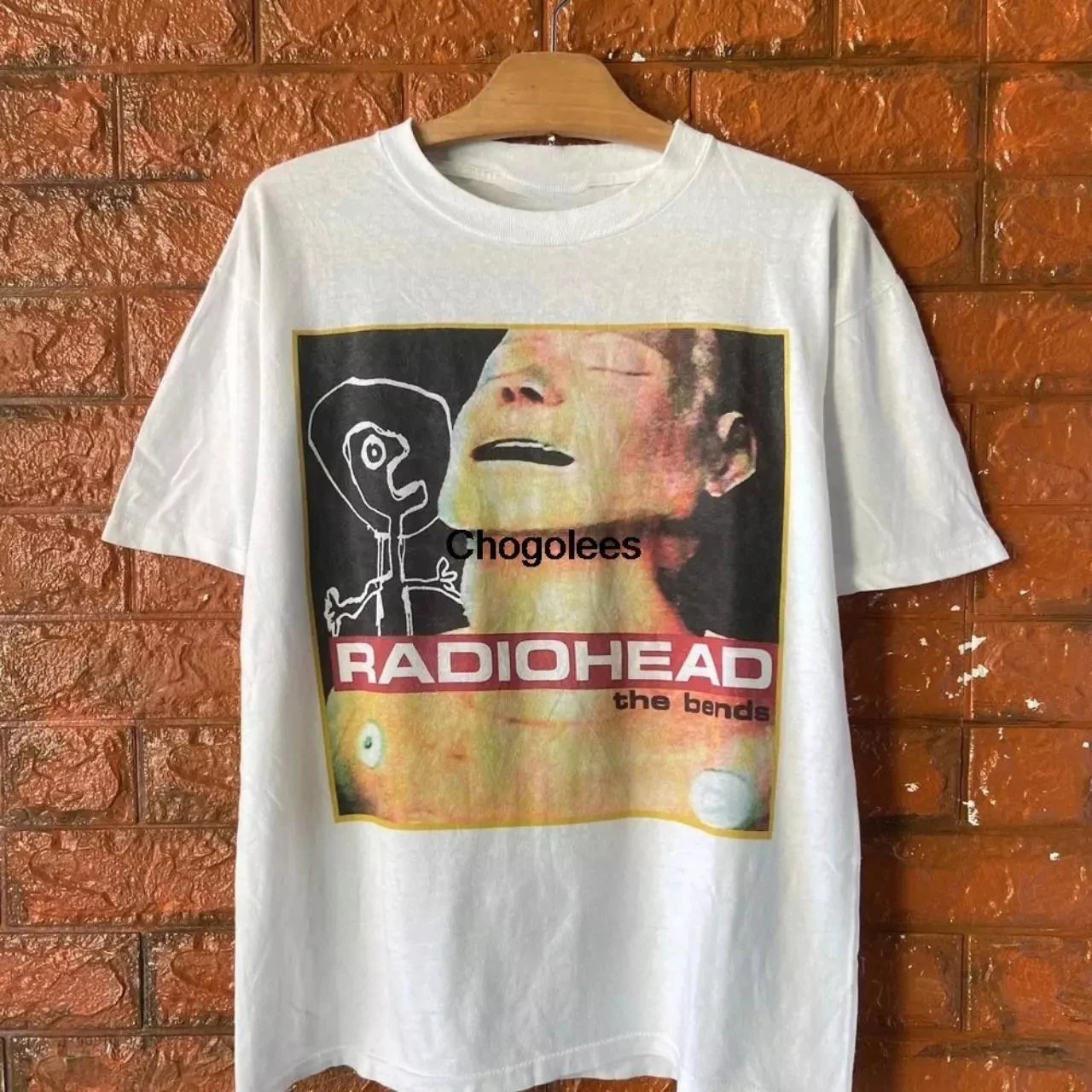 

Vintage 90s Radiohead The Bends 1995 Album For Men Women T Shirt Reprint Graphic Short Sleeve Shirt Unisex Men Women Summer