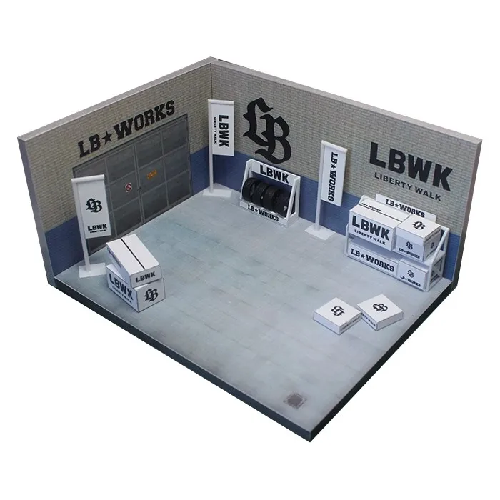 

Реквизит для сцен 1:64, парковка серии LBWK, мини-гаражный отсек для обслуживания, часть диорамы