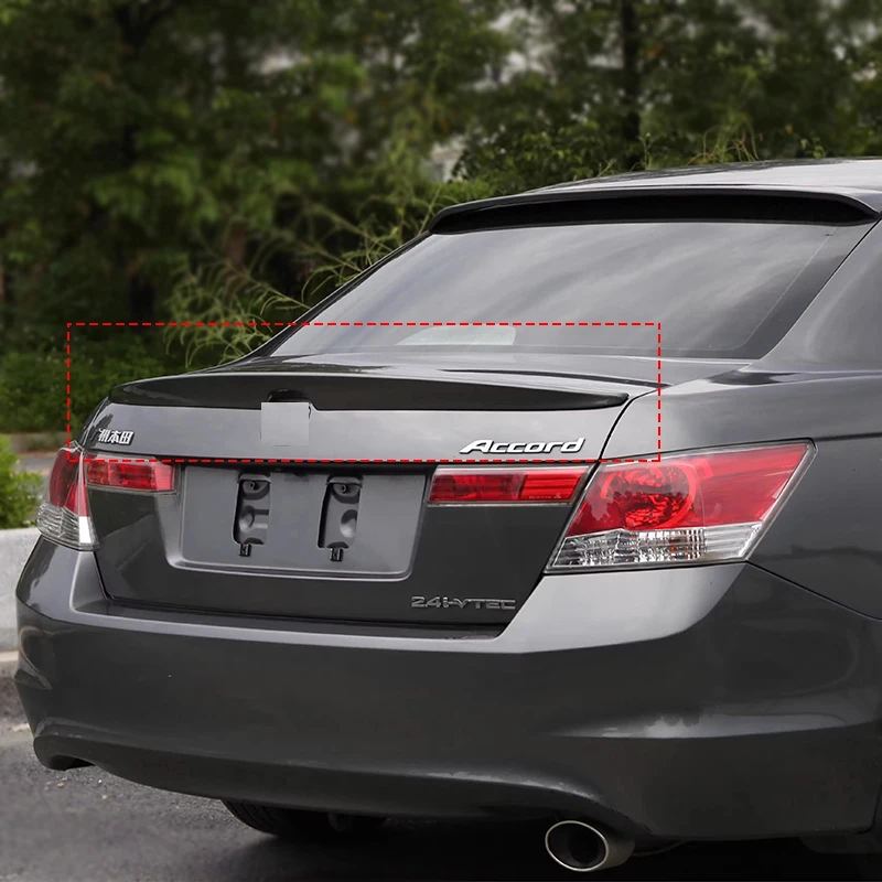 For Honda Accord 2008 2009 2010 2011 2012 2013 Spoiler wings Trim Black Carbon Tail Trunk Wing Luggage Compartment Tail wing