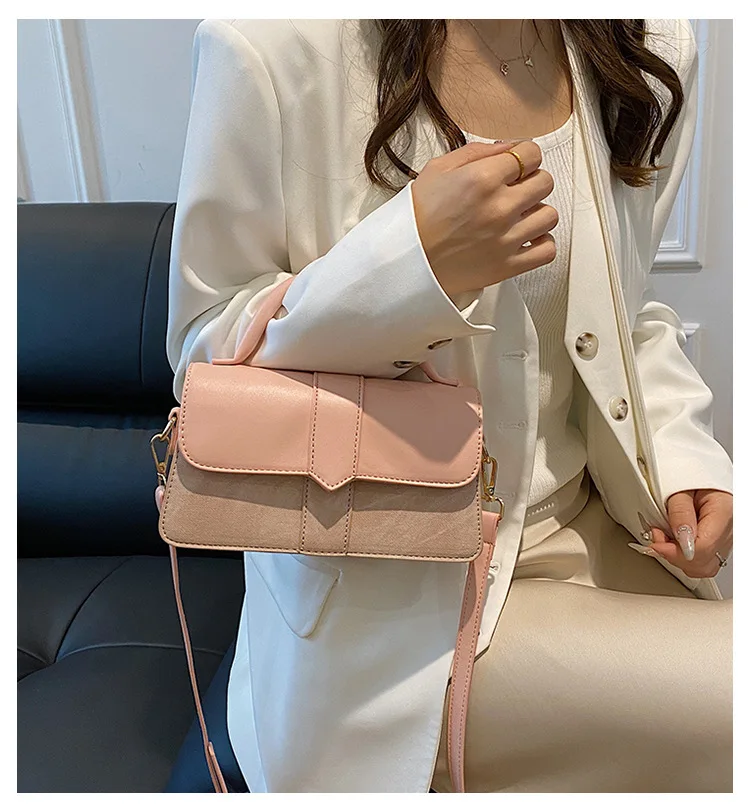 

Pu Leather Shoulder Bag for Women Handbag - Fashion Crossbody Bags Vintage Underarm Bag Square Satchel (Black)