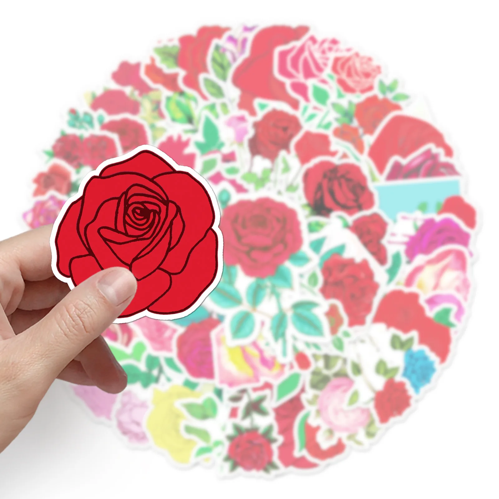 Rose Stationary Sticker Flower Scrapbooking