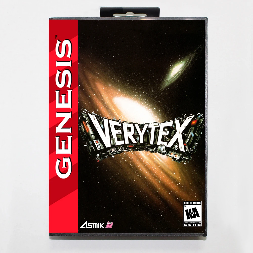 ตลับเกม verytex MD พร้อมกล่อง USA สำหรับระบบกำเนิดสัญญาณเซก้า megadrive 16บิต