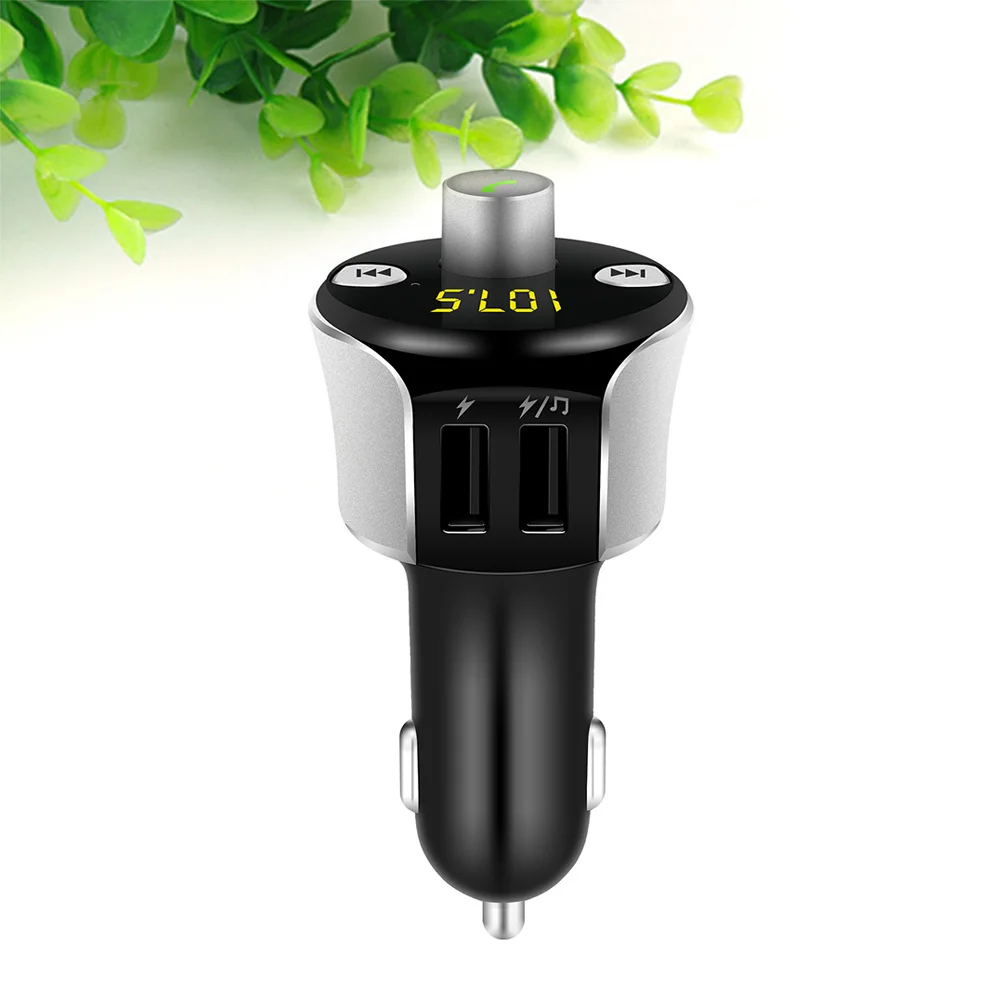 

Car Player Multi Function Fm Transmitter Car Mount Mp3 USB Dual Charge T-Flash Support Vehicle Audio Player