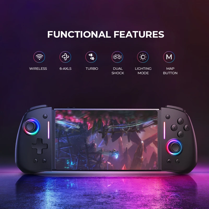 Controlador de juego Bluetooth NYXI Hyperion, mando inalámbrico negro para Nintendo Switch2/Switch OLED/Switch Lite