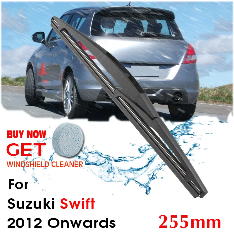 

Car Wiper Blade Rear Back Window Windscreen Windshield Wipers For Suzuki Swift Hatchback 255 mm 2012 Onwards Auto Accessories