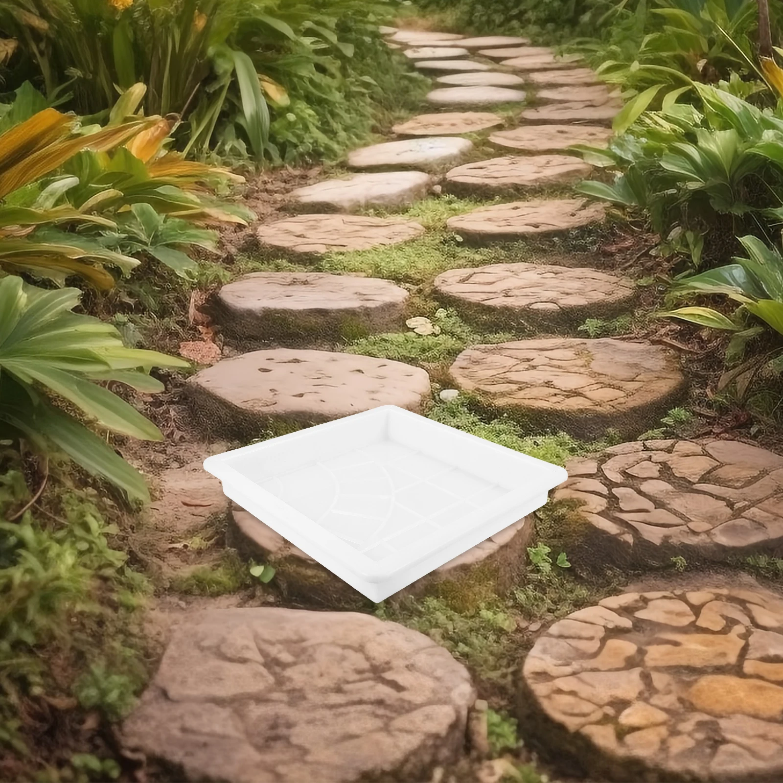 

Non slip Garden Pavement Molds DIY Brick Making Reusable Polypropylene Stone Pathway Walkway Stones Concrete Pave Plastic