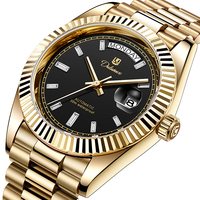 Top Brand Business Men's Watches Luxury Calendar Week Automatic Mechanical Watch for Man Waterproof Gold Stainless Steel