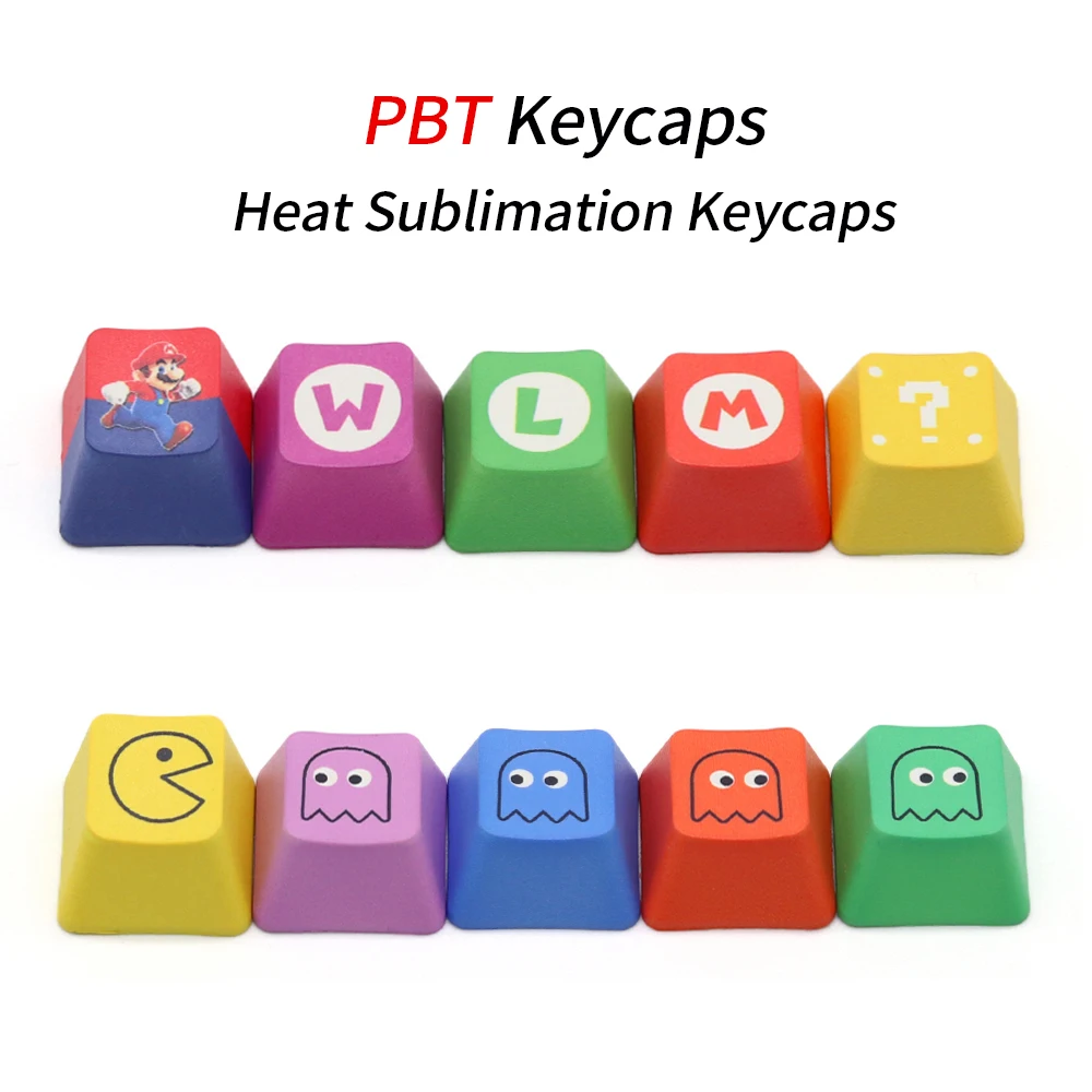 

5PCS PBT Color Ghost Ersonalized Supplement Mechanical Keyboard Keycaps Color Matching Player Computer Configuration Keycaps