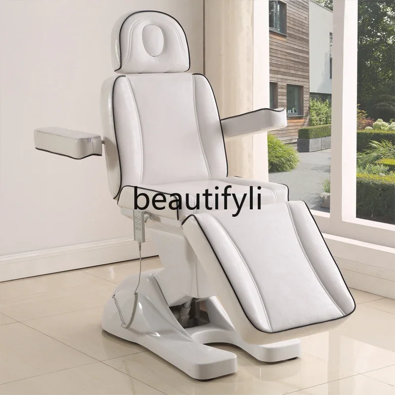 Electric beauty bed plastic surgery injection chair body massage bed tattoo embroidery multi-functional folding micro-whole bed