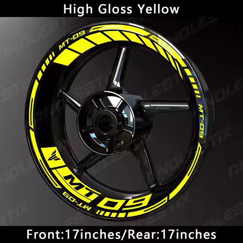 AnoleStix Reflective Motorcycle Wheel Sticker Hub Decal Rim Stripe Tape For YAMAHA MT-09 MT09 - Image 19