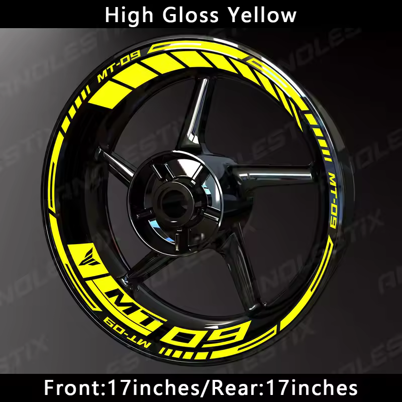 AnoleStix Reflective Motorcycle Wheel Sticker Hub Decal Rim Stripe Tape For YAMAHA MT-09 MT09 - Image 19
