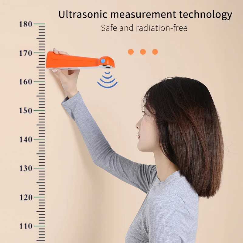 Pengukur tinggi ultrasound portabel anak dengan tinggi, pengukur tinggi badan untuk anak dan dewasa