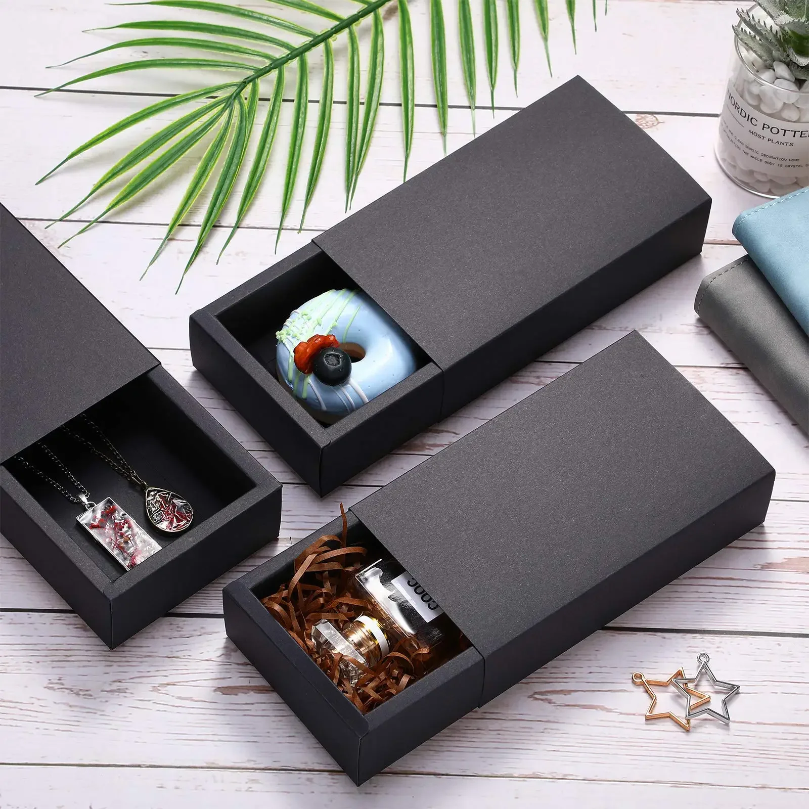 10-50PCS Paper Drawer Box Kraft Crafts Small Cardboard Gift Boxes DIY Wedding Packaging Gift Gift Box