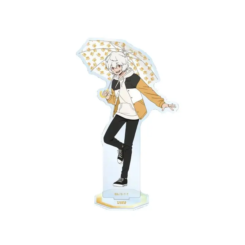 Anime World Trigger Going out on a Rainy Day Ver Yūma Kuga Human-shaped Acrylic Stand Model Plate Keychains Desk Decor