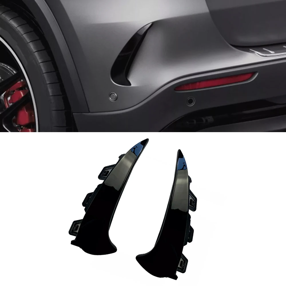 

Black Car Rear Bumper Trim Lip Spoiler Fender Canard Stickers for Mercedes Benz GLA Class GLA200 260 H247 GLA35 AMG 2020