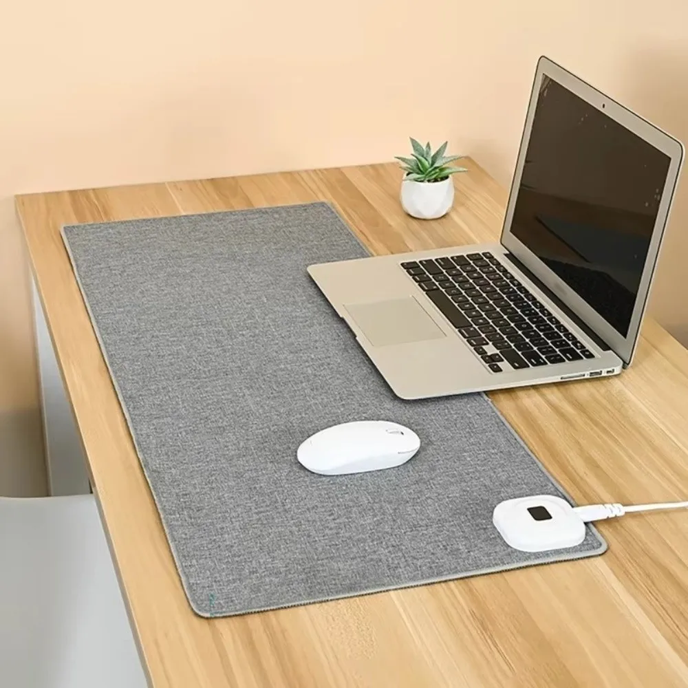 New EU Plug Heating Mouse Pad with Digital Display Quick Heating Heated Desk Mat Waterproof Extra-large Office Desk Mat