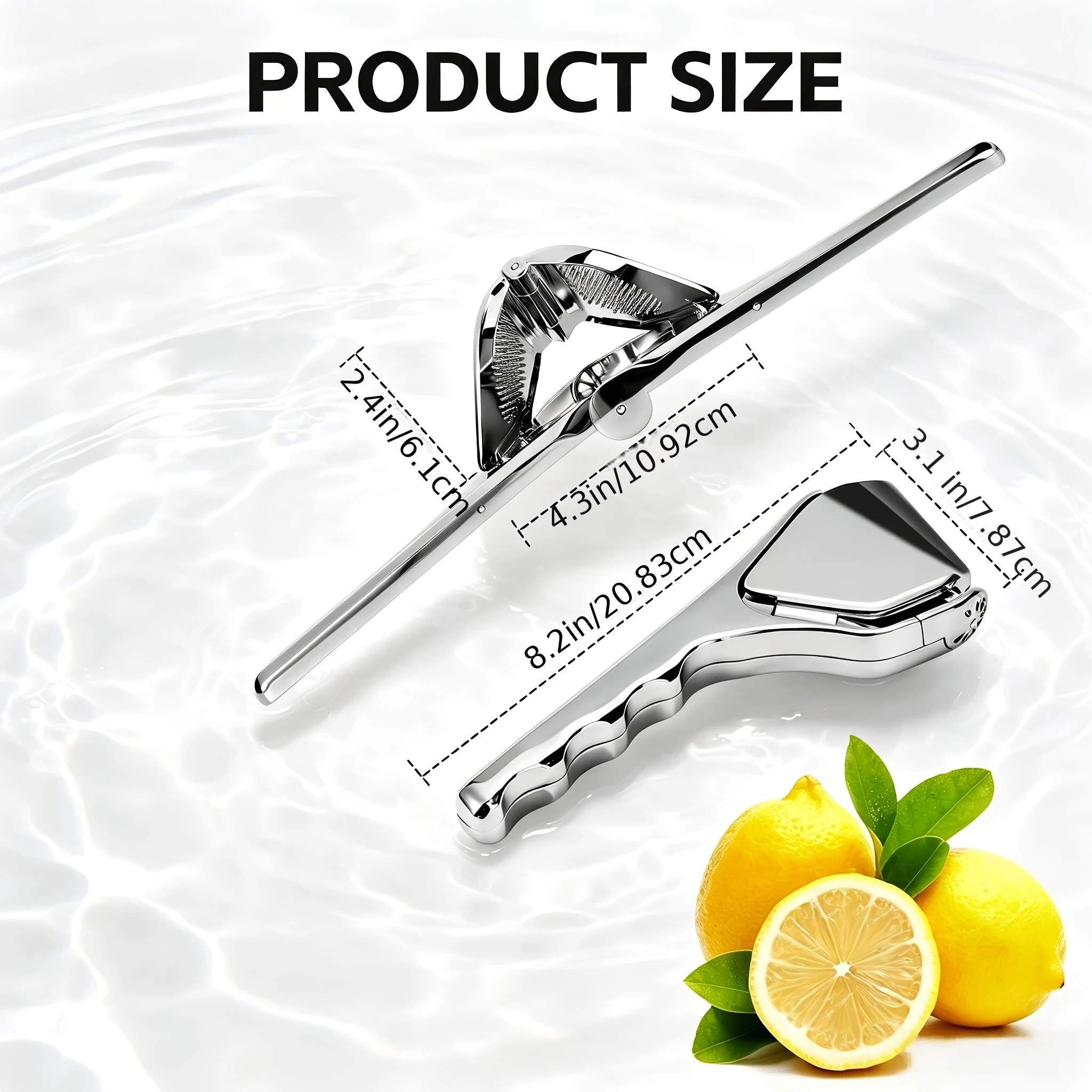 1PC Stainless Steel Lemon Squeezer Heavy‑Duty Hand Press Citrus Juicer Max Juice Extraction Easy Clean for Lemon Lime Home view 2