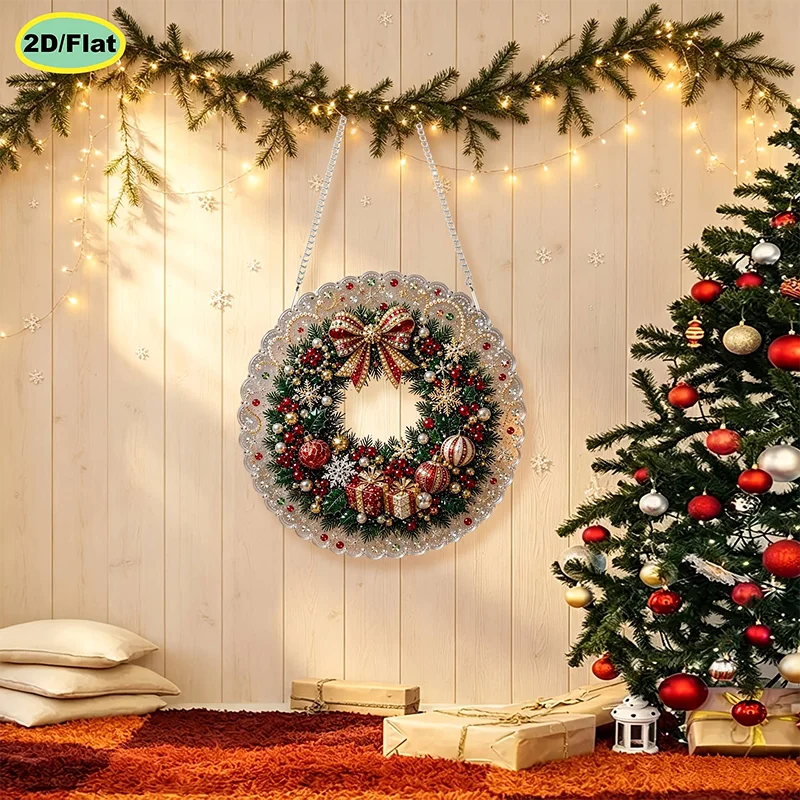 Perlen- und Diamant-Malerei DIY-Set, Weihnachtsanhänger Handarbeits-Set, kann als Heimdekoration verwendet werden, Feiertagszubehör – Detail 4