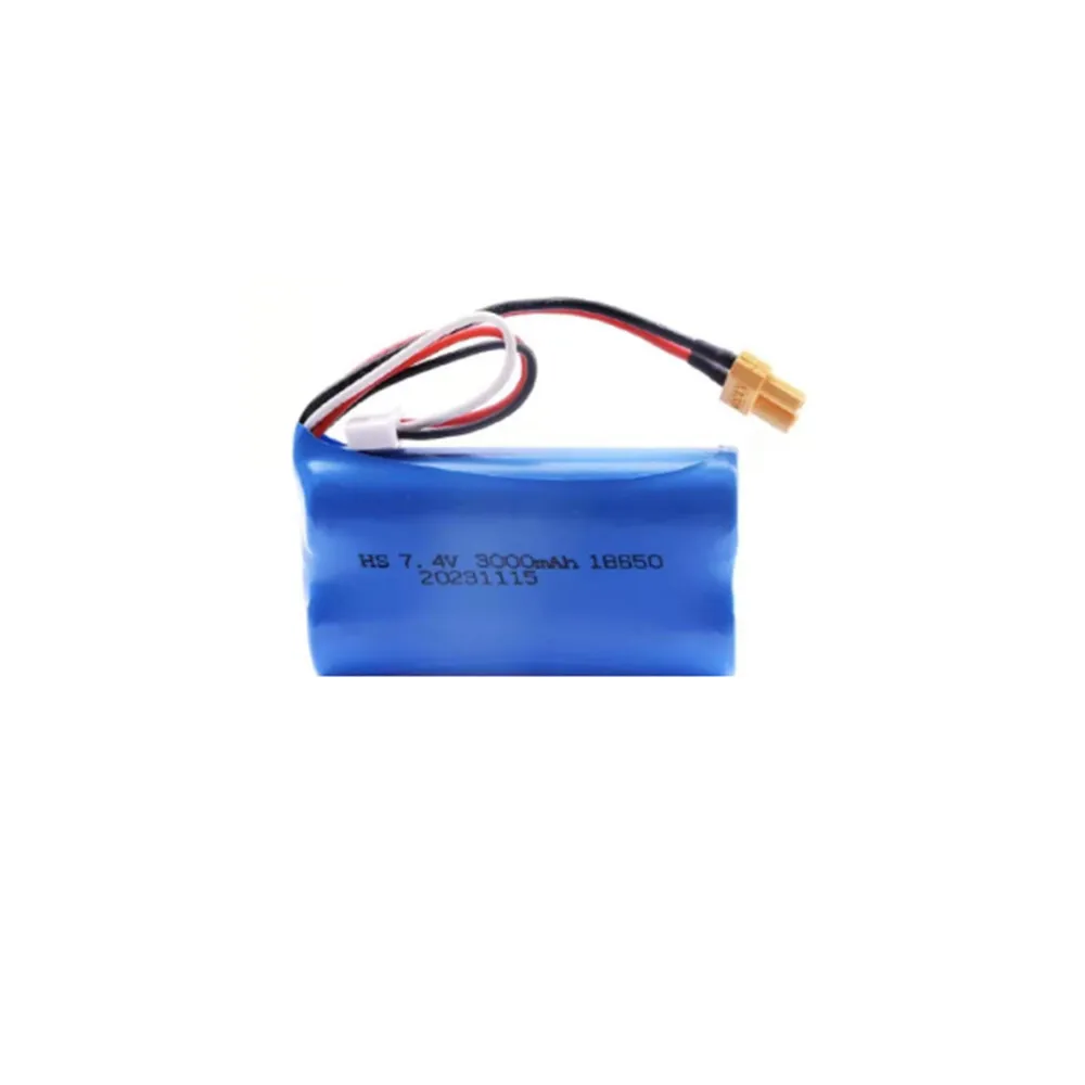 Huina 583 Loader Battery 7.4v 3000mAh / Charging Cable Suitable For: Huina 583 Huina 582 Rc Dump Truck Parts