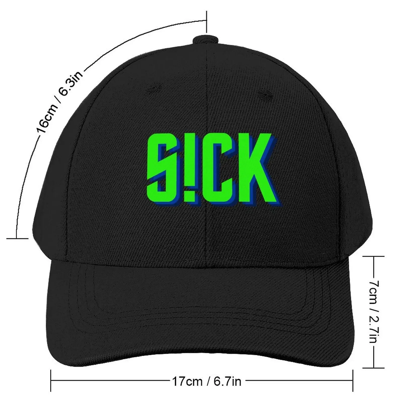 Sickick Sick Kick S!ck!ck green Baseball Cap Luxury Cap cute Kids Hat Brand Man cap Men's Women's