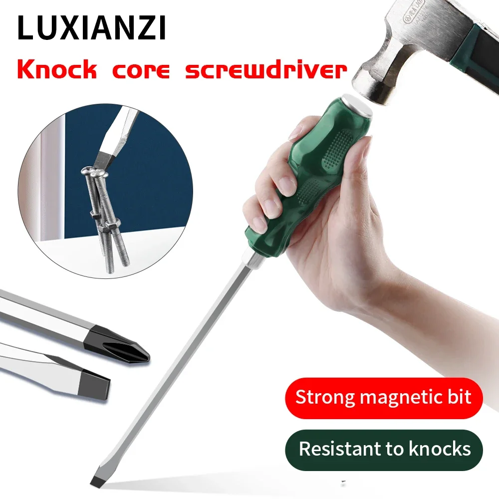 LUXIANZI High Hardness Lengthen Screwdriver Magnetic Bit For Car repair Hand Tool Industry knocked Slotted/Phillips Screw Driver