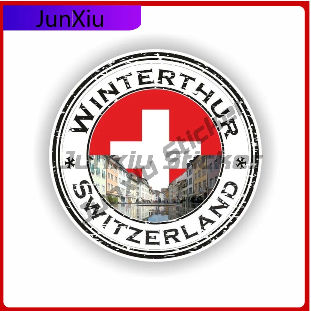 

Winterthur Switzerland Seal Sticker Round Creative Car Boat Anti UV Car Modification Vinyl Decal For Car Truck SUV Window