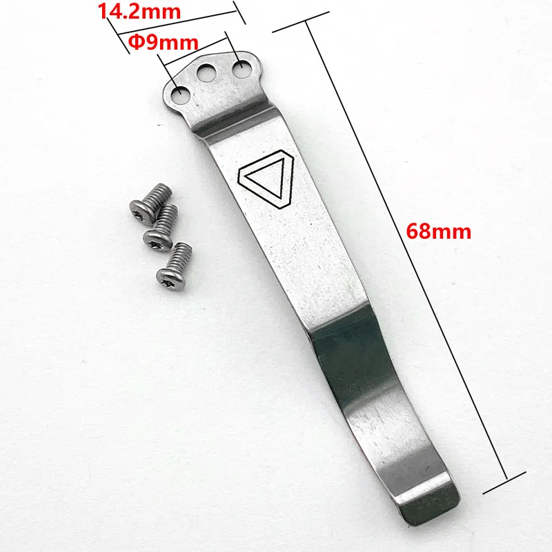 30 Patterns Knife Make Accessories 420 Stainless Steel Pocket Clip Back Clamps With M2.5 Thread Screws Folding Knives DIY Parts