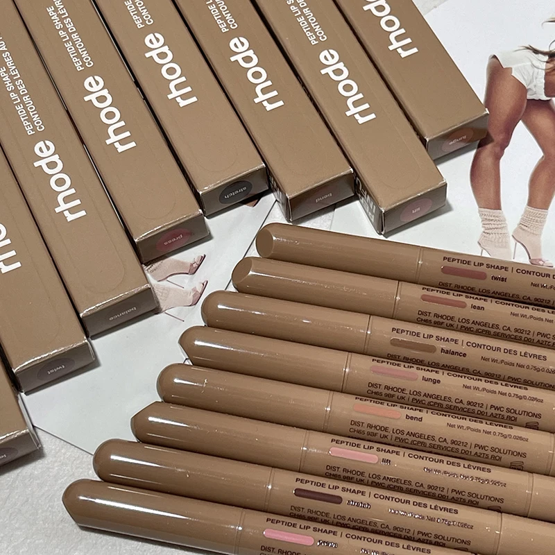 RHODE Skin Peptide Lip Shape Pen Lip Liner Long Lasting Lip Tint Pencil Pen Makeup Lipstick Powder Blusher Gloss Makeup Lipliner
