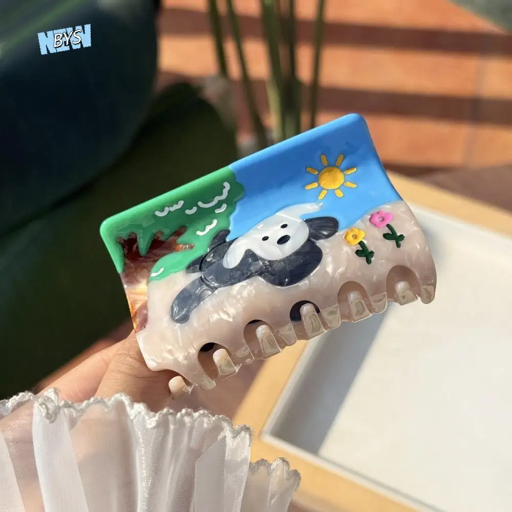 

Childishness Golden Retriever Puppy Hair Claw Sweet Korean Style West Highland White Terrier Dog Hairpin Flower Cute