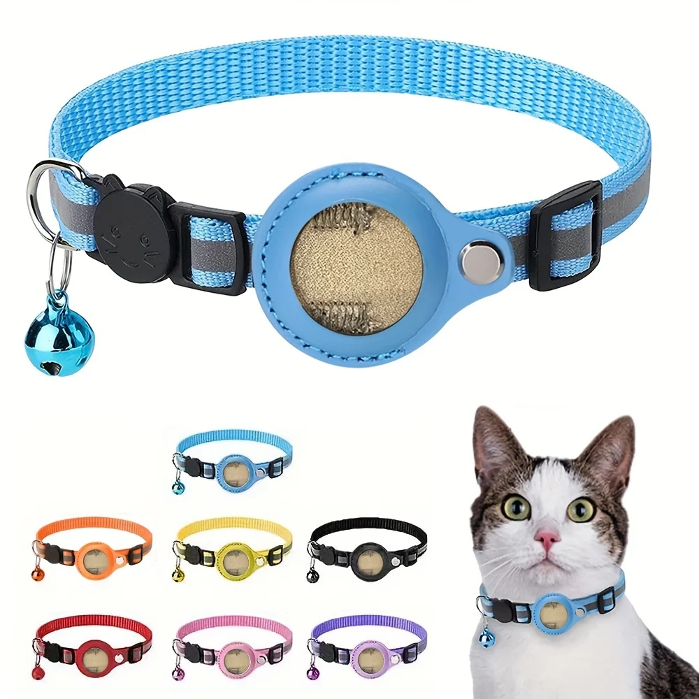 Airtag Case Collar for Cats with Protective Case for Anti Lost Locator Tracker Dog Accessories Reflective Pet Collars