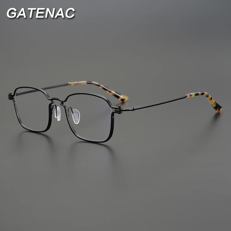 

Vintage Square Titanium Glasses Frame Men 2022 New Retro Myopia Prescription Optical Eyeglasses Frame Women Luxury Brand Eyewear