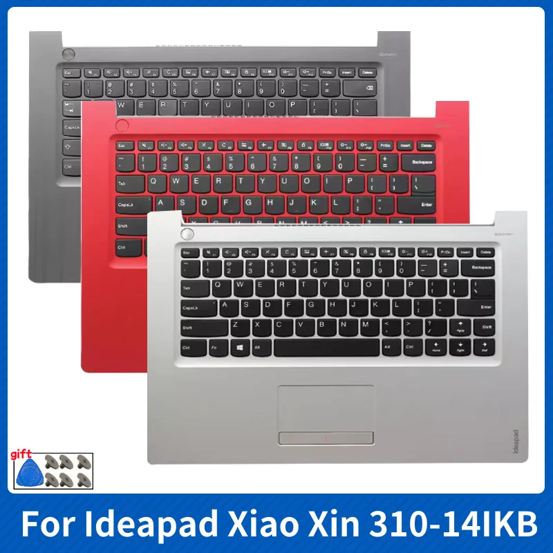 

NEW Laptop Cover For Lenovo Ideapad Xiao Xin 310-14IKB Palmrest Case US/UK keyboard Upper Housing Back Cover Black Silver Red