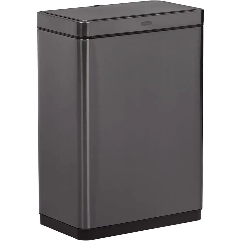 

12,4-галлонный мусорный бак из нержавеющей стали с датчиком и батареями для дома, кухни и офиса