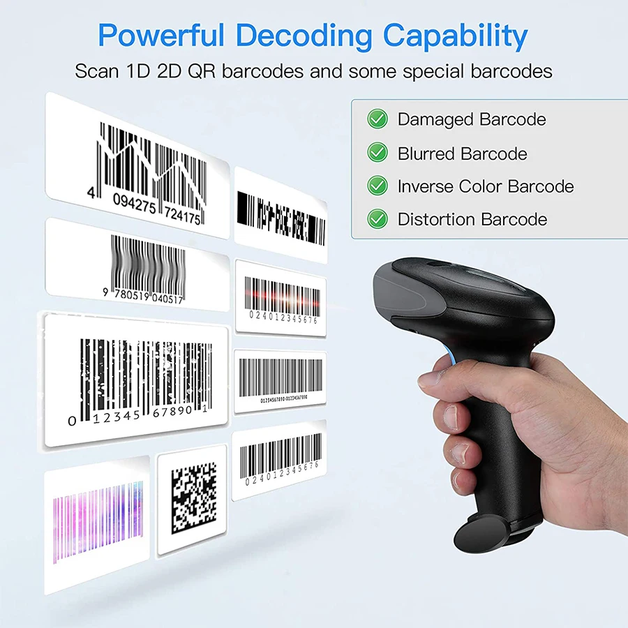 Yokoscan Factory Brand Laser 1D 2D Qr Long Range Wireless Price Lector Bar Code Scan Reader Handheld Barcode Scanner OEM ODM